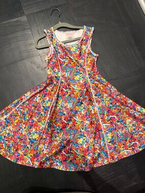 Terez Multicolor Sprinkle Print Fit-and-Flare Dress